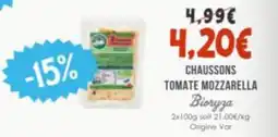 Naturalia Bioryza Chaussons Tomate Mozzarella offre