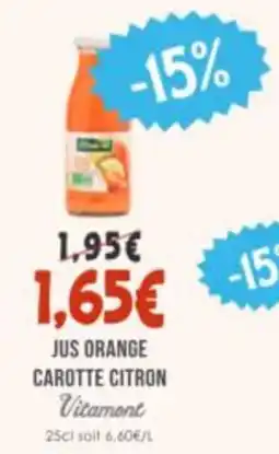 Naturalia Vitamont Jus orange carotte citron offre