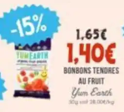 Naturalia Yum Earth Bonbons tendres au fruit offre