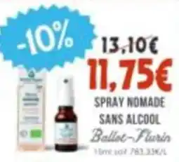 Naturalia Ballet-Flurin Spray nomade sans alcool offre