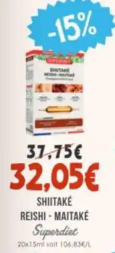 Naturalia Superdiet Shiitaké Reishi - Maitaké offre