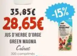 Naturalia Celnat Jus d'herbe d'orge Green Magma offre