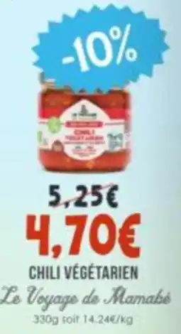 Naturalia Le Voyage de Mamabé Chili Végétarien offre