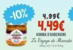 Naturalia Le Voyage de Mamabé Korma d'aubergine offre