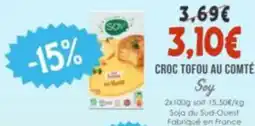 Naturalia Soy Croc Tofou au Comté offre