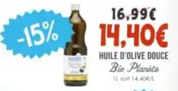 Naturalia Bio Planète Huile d'olive douce offre