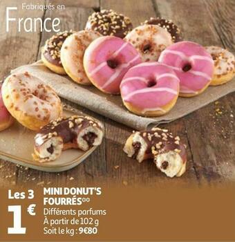 Auchan Mini donut's fourrés offre