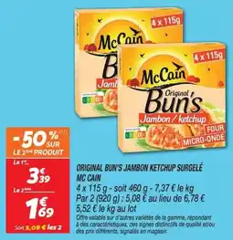 Netto McCain Original Bun's Jambon Ketchup offre