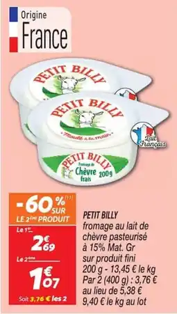 Netto PETIT BILLY fromage de chèvre offre