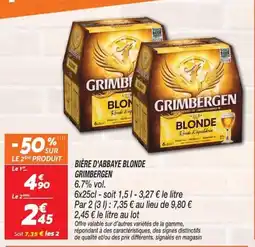 Netto GRIMBERGEN BIÈRE D'ABBAYE BLONDE offre