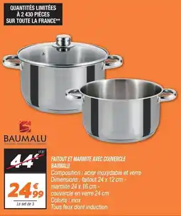 Netto BAUMALU FAITOUT ET MARMITE AVEC COUVERCLE offre