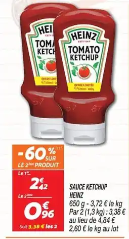 Netto HEINZ SAUCE KETCHUP offre
