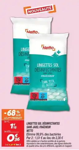 Netto Netto Lingettes sol désinfectantes offre