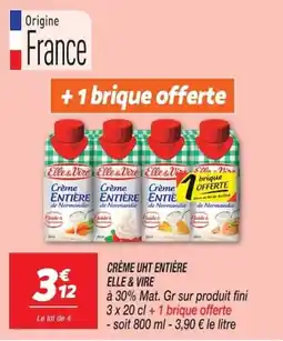 Netto Elle & Vire Crème UHT Entière offre
