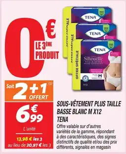 Netto TENA Sous-vêtement plus taille basse blanc M offre