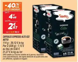 Netto Netto CAPSULES EXPRESSO ALTO offre