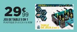 Centrakor TABLE DE JEUX 5 en 1 offre