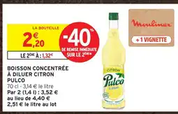 Intermarché Pulco boisson concentrée à diluer citron offre
