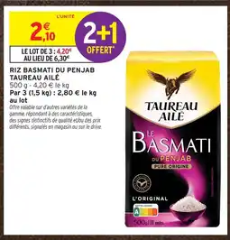 Intermarché Taureau ailé riz basmati du penjab offre