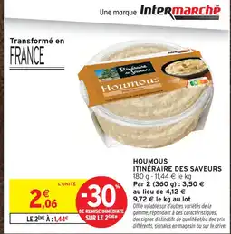 Intermarché Itinéraire des saveurs houmous offre