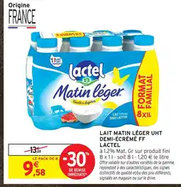 Intermarché Lactel lait matin léger uht demi-écrémé ff offre
