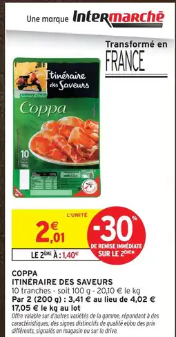 Intermarché Itinéraire des saveurs coppa offre