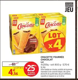 Intermarché Lu cracotte fourrée chocolat offre