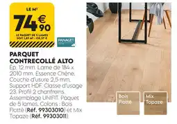 Tout faire matériaux Panaget parquet contrecollé alto offre