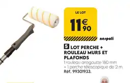 Tout faire matériaux Nespoli lot perche + rouleau murs et plafonds offre