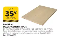 Tout faire matériaux Panneau d’agencement 3 plis offre