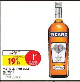 Intermarché Ricard pastis de marseille offre
