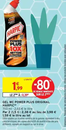 Intermarché Harpic gel wc power plus original offre
