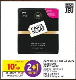Intermarché Carte noire café moulu pur arabica classique offre