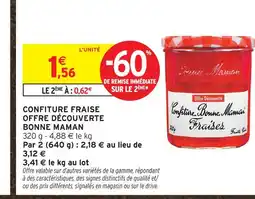 Intermarché Bonne maman confiture fraise offre découverte offre