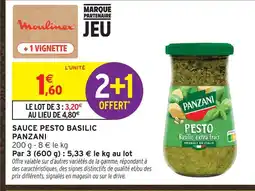 Intermarché Panzani sauce pesto basilic offre