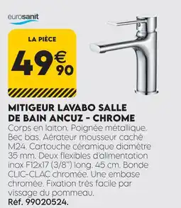 Tout faire matériaux Eurosanit mitigeur lavabo salle de bain ancuz - chrome offre