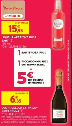 Intermarché Sarti liqueur apéritive rosa offre