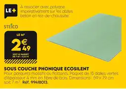 Tout faire matériaux Steico sous couche phonique ecosilent offre