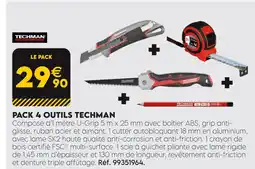 Tout faire matériaux Techman pack 4 outils offre