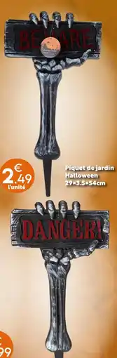 Maxi Bazar Piquet de jardin halloween 29 x 3.5 x 54 cm offre