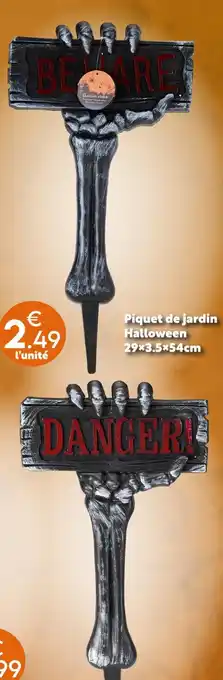 Piquet de jardin halloween 29 x 3.5 x 54 cm