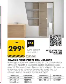 Tout faire matériaux Sogal châssis pour porte coulissante offre