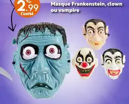 Maxi Bazar Masque frankenstein, clown ou vampire offre