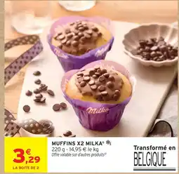 Intermarché Milka muffins x2 offre