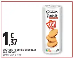 Intermarché Top budget goûters fourrés chocolat offre