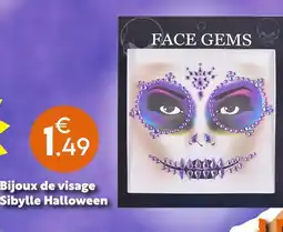 Maxi Bazar Face gems bijoux de visage sibylle halloween offre