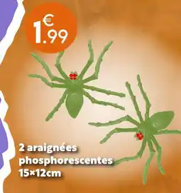 Maxi Bazar 2 araignées phosphorescentes offre