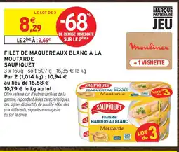 Intermarché Saupiquet filet de maquereaux blanc à la moutarde offre