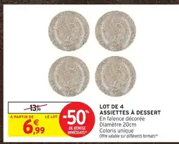 Intermarché Assiettes à dessert offre
