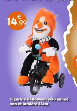 Maxi Bazar Figurine halloween vélo animé, son et lumière offre